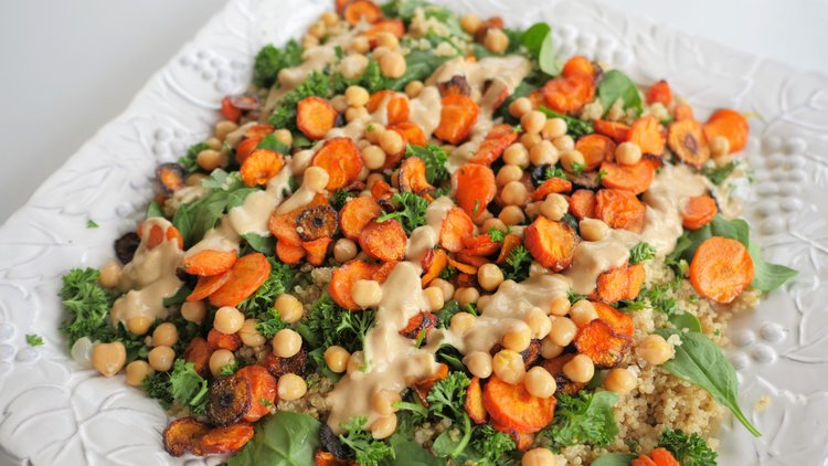Cleansing Quinoa, Carrot & Almond Salad