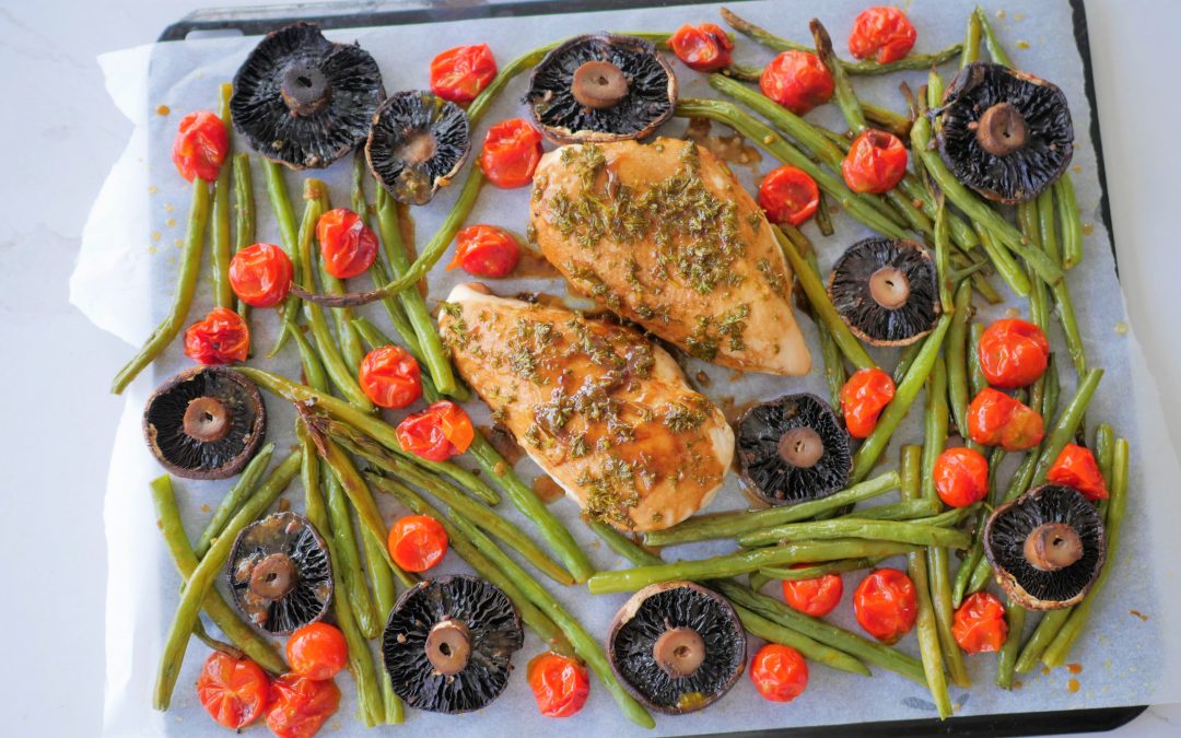 Balsamic & Herb Chicken With Veggies – One Pan Meal