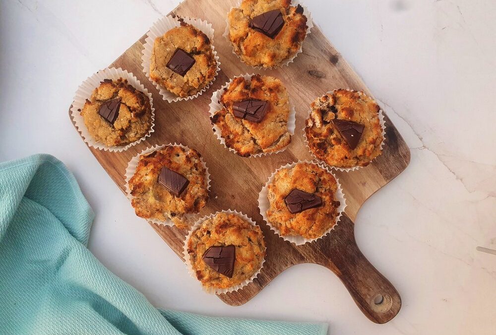 Paleo Banana Muffins With A Peanut Butter Surprise